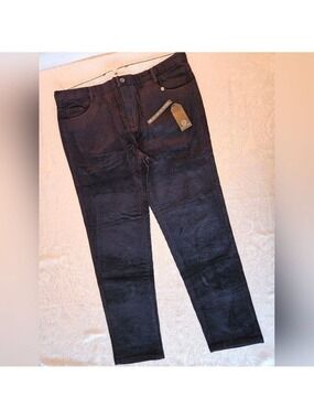 Men's Classic Cotton Black Corduroy Chino Pants, Size 42, Snover, NWT